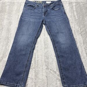 TK Axel Jeans Mens 36x30 Blue Slim Boot Cut Denim, Double Back Pockets Casual